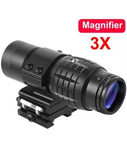 Nikula Magnifier 3x Yakınlaştırmalı Dürbün - 22mm Ray Uyumlu, Katlanır Yaylı Ayaklı
