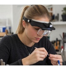 Büyüteç Başa Takılan 3 Led Işıklı 81001-E