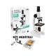 2’li Set Çocuk Eğitici Biyolojik Mikroskop Kiti Zoom Led Işıklı 100x 400x 1200x St1200x