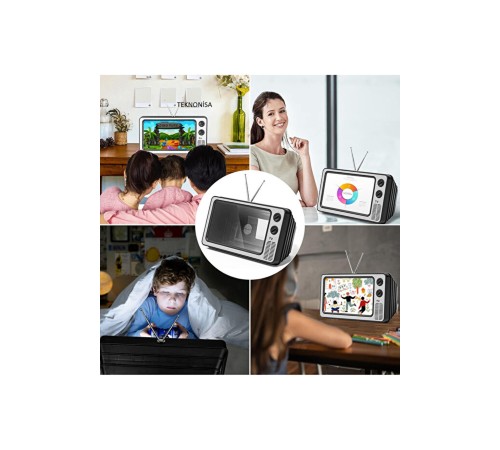 Telefon Ekran Büyütücü 3D HD Lens Retro TV Görünümlü Katlanabilir Mobil Ekran