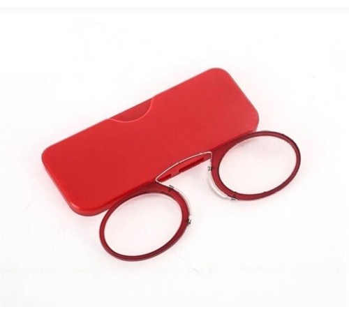 Nikula Burun Üstü Mini Sapsız 3.5x Gözlük Büyüteç - Kırmızı