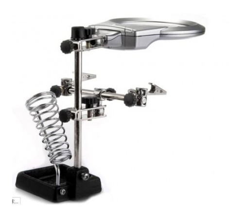 MG16129-A Masaüstü Işıklı Büyüteç Yardımcı El Lehimleme Standı 90mm
