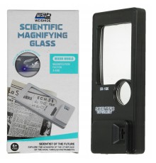 Cep  Büyüteci Dikdörtgen 3/10x Mini Taşınabilir Saplı Büyüteç Led Para Dedektörü