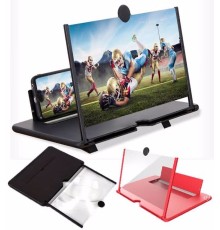 Telefon Ekran Büyüteci – 12 İnç Taşınabilir Ekran Büyütücü Stand, Katlanabilir Telefon Tutucu