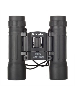 Nikula 10X25 Av Dürbünü -56M/1000M - Kauçuk Kaplama Siyah