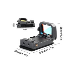 Vism Flipdot Reflex M2 Red Dot Sight - Katlanabilir Optik, Tabanca için 22mm Reflex Nişangâh