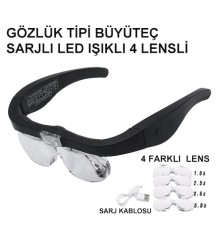 Nikula- Şarjlı gözlük Büyüteç  4 Farklı Lens -11537dc