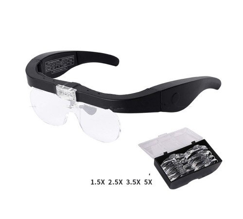 Nikula- Şarjlı gözlük Büyüteç  4 Farklı Lens -11537dc