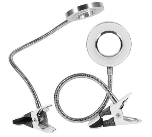 Nikula-8x Büyütmeli Mandallı, Usb girişli Masa Lambalı, Okuma ve Güzellik Salon için Büyüteç 2088A