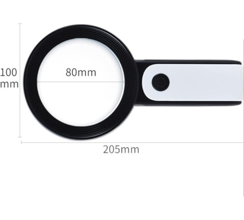 Nikula-30X -12Işıklı Büyüteç Taşınabilir Çıft Katmanlı Optik Cam Okuma Büyüteç 2290-18