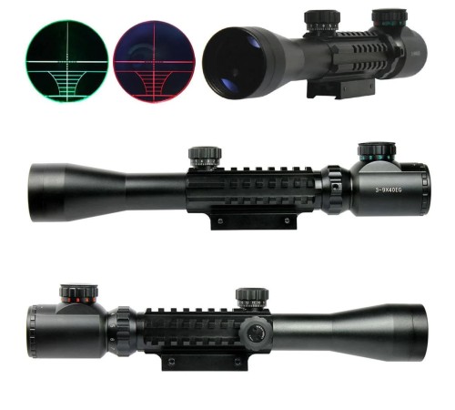 Spike 3-9x40 Zoomlu Keskin Nişancı Tüfek Dürbünü  Kızaklı
