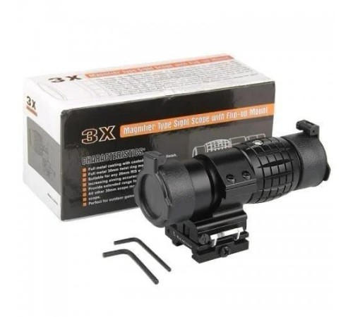 Nikula Magnifier 3x Yakınlaştırmalı Dürbün - 22mm Ray Uyumlu, Katlanır Yaylı Ayaklı