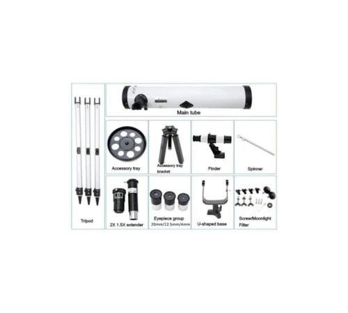 Nikula-76x700 Profesyonel Aynalı  Uzay Teleskopu-Beyaz