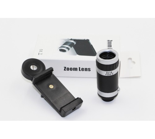 8x18 Zoom Teleskop Telefon Kamera Lensi Mini El Dürbünü