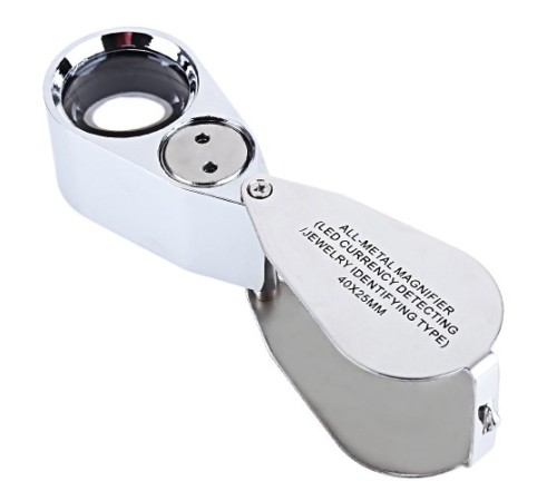 Nikula- Kontrol, Için özel Kutulu Metal ışıklı Lup 40x25