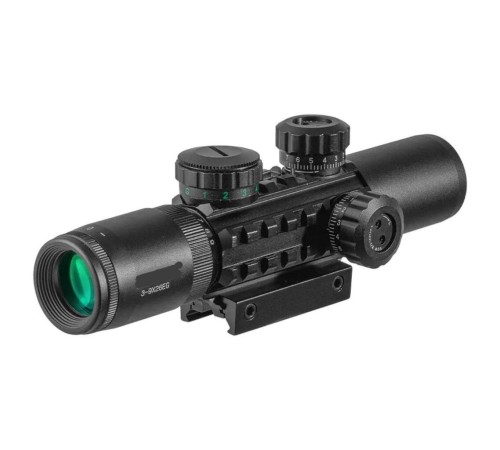 C3-9X26eg   Raylı Çift ışıklı Tüfek Dürbünü  11mm/22mm