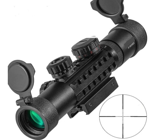 C3-9X26eg   Raylı Çift ışıklı Tüfek Dürbünü  11mm/22mm