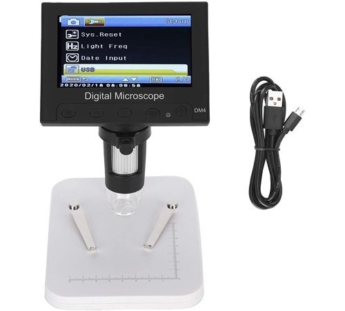 Nikula- 1000X 2.0MP USB dijital elektronik mikroskop 8 LCD ekran VGA büyüteç Dm4-s