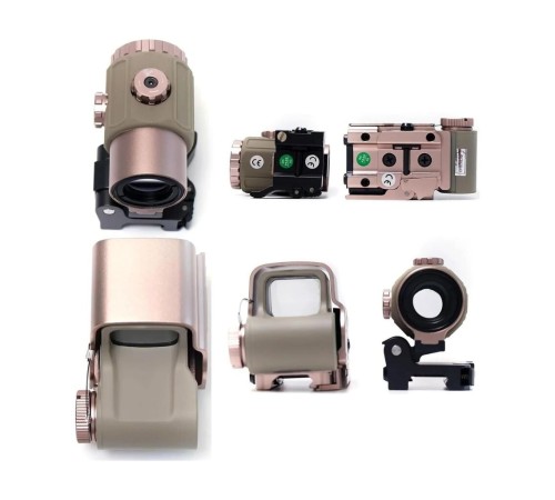 Nikula 558-G43 XPS2 Hedef İşaretleyici Red Dot - Holografik Nişangâh, 5x Büyütmeli Set Çöl Rengi