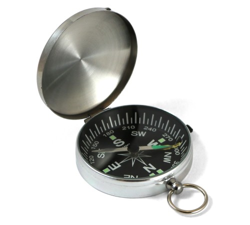 Nikula-Mini taşınabilir  kapaklı cep saati model alüminyum iğne kılıtlı  pusula G45-1