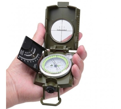 Nikula-Prizmatik Suya Dayanıklı Işıltılı Pusula Ile Kılıfı Askeri Ordu Kamp Yürüyüş Seyahat Için Jeoloji Pusula