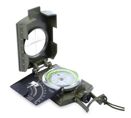 Nikula-Prizmatik Suya Dayanıklı Işıltılı Pusula Ile Kılıfı Askeri Ordu Kamp Yürüyüş Seyahat Için Jeoloji Pusula