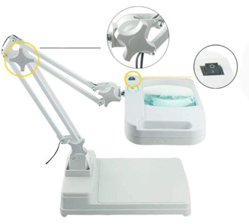 Nikula-5X 10X Büyüteç - LED Işıklı Süper Parlak Enerji Tasarruflu  Masa Lambası Lt-861