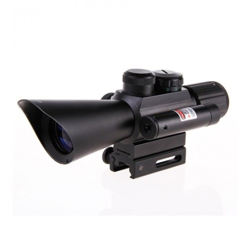 Nikula 4x30 Tüfek Dürbünü çift Işıklı Lazerli M7