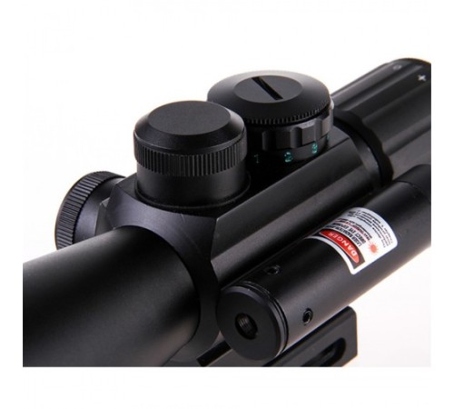 Nikula 4x30 Tüfek Dürbünü çift Işıklı Lazerli M7