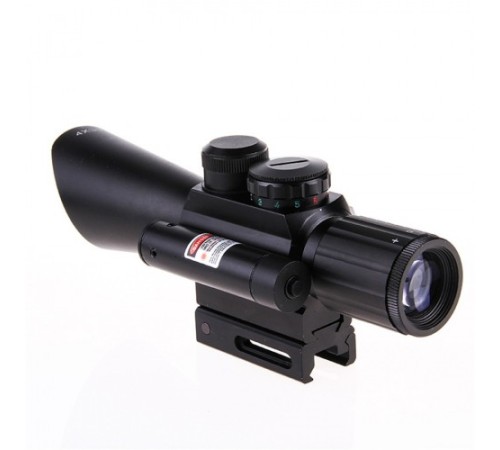 Nikula 4x30 Tüfek Dürbünü çift Işıklı Lazerli M7