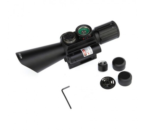 Nikula 4x30 Tüfek Dürbünü çift Işıklı Lazerli M7