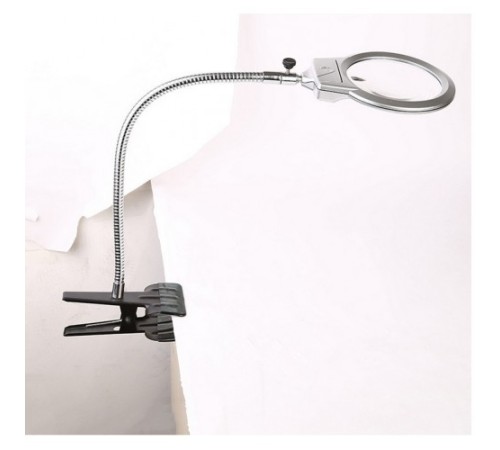 Nikula-2.5x90 Mm 5x24 Mm Büyüteç, Mandallı Metal Hortumlu Masa üstü Büyüteç