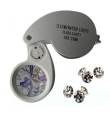 Nikula-Mini 40x25mm Takı Büyüteç, Cep Büyüteç, Teftiş, Elmas Pullar, Madeni Kontrol Lup Mg21011