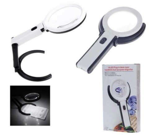 Nikula-2x5x120mm   10 Ledli  Masaüstü Büyüteç