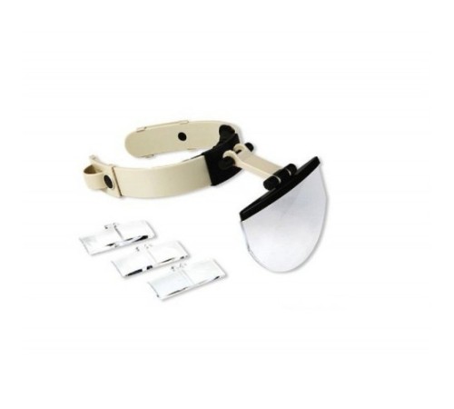 Nikula-şapka Tip Kask Büyüteç, 4 Farklı Büyütme Lensli Büyüteç