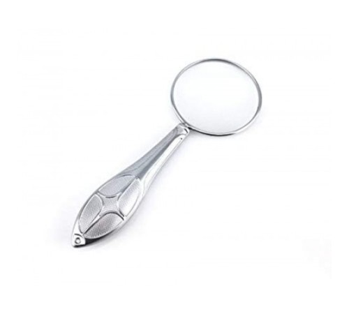 Nikula-Gümüş Renkli 45mm Cam Lens, Zarif Tasarımlı Metal Büyüteç-mg18155-8