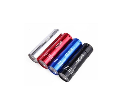 Süper Parlak 9 Ledli Metal Mini El Feneri