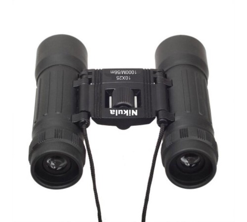 Nikula 10X25 Av Dürbünü -56M/1000M - Kauçuk Kaplama Siyah