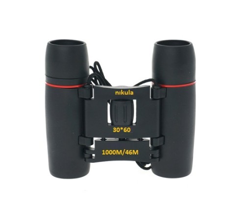 30x60 Nikula Cepte taşımalı Kauçuk kaplamalı Mini Dürbün-siyah