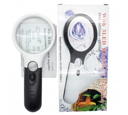 Nikula-3 Led Işıklı 3x75 mm 45x22 mm  El Büyüteç