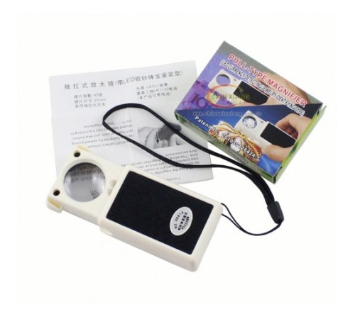 Nikula-Mücevherler, Ve Para Kontrol,için 45x25mm ışıklı,mor ışıklı Cepte Taşımalı Büyüteç