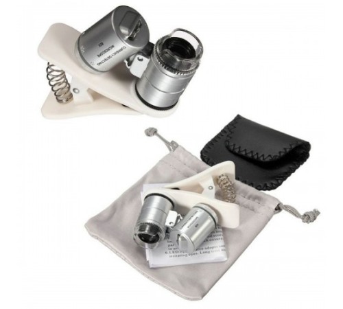 Nikula-Evrensel Led ışıklı Mini Cep Mikroskobu, Tüm Kameralı Telefonlar Için No:9882-w