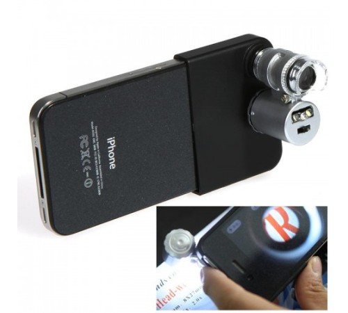 Nikula-Iphone5 Için Uyumlu Kapaklı Lens Mikroskop Taşınabilir Mini Cep Boyutu Led Mikroskop No.9882-ip5ii