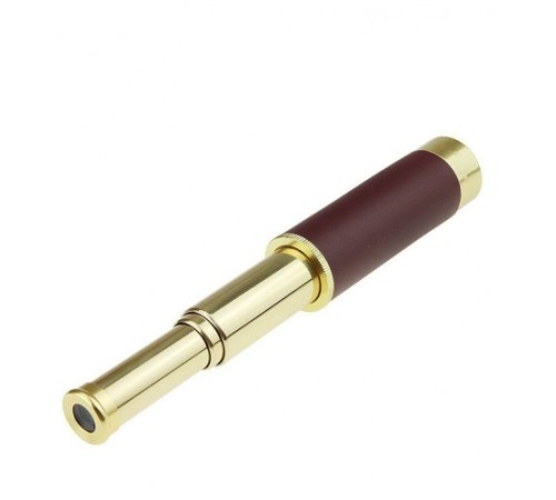 30x40 Panda Büyük Mercekli Pirinç Gövdeli Deri Çantalı Denizcilik Korsan Dürbün