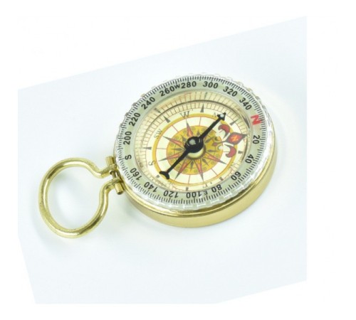 Nikula-Zarif Yuvarlak Pirinç Pusula,fosforlu