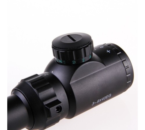 Spike 3-9x40 Zoomlu Çıft Işıklı Av Tüfeği Dürbünü Silah Montaj Kelepçeli