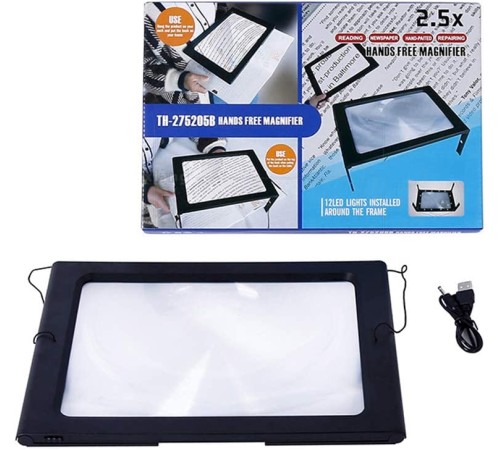 Nikula-Yaşlılar için  A4 boyutu masa tipi ışıklı okuma büyüteç th-275205b