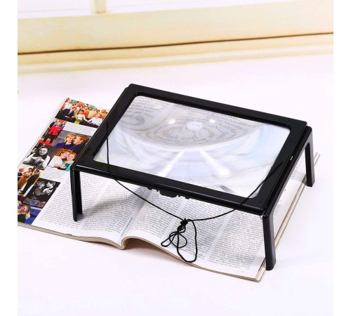 Nikula-Yaşlılar için  A4 boyutu masa tipi ışıklı okuma büyüteç th-275205b