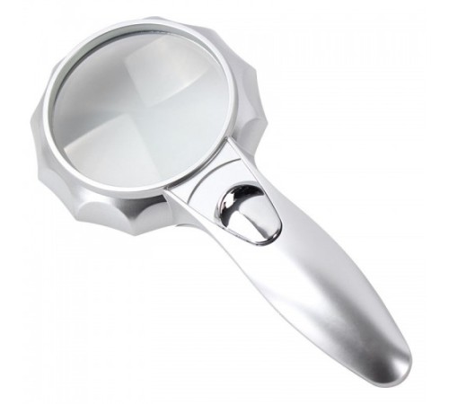 Nikula-4x 6 Led Işık Aydınlatma 75mm Optik Lens El Büyüteç