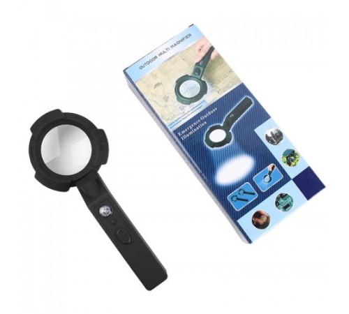 Nikula-7 Led Aydınlatma,fener,pusula,4x Büyütme Okuma Büyüteç  Th-600557